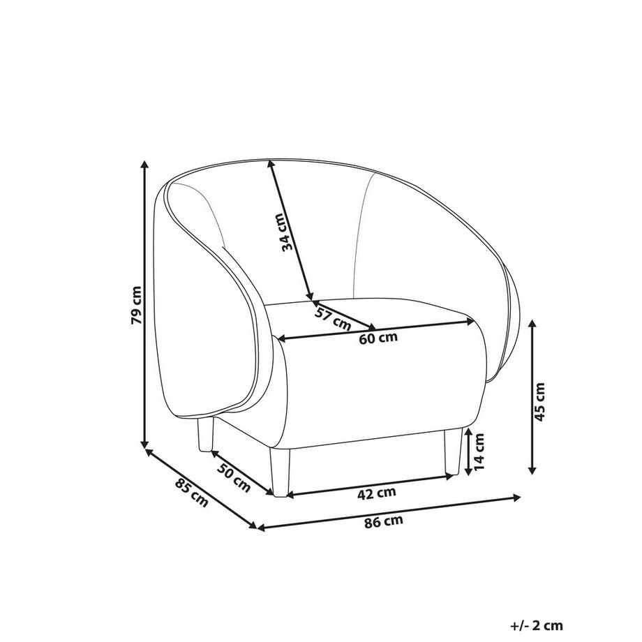 Beliani Sessel aus Stoff Klassisch UMEA  