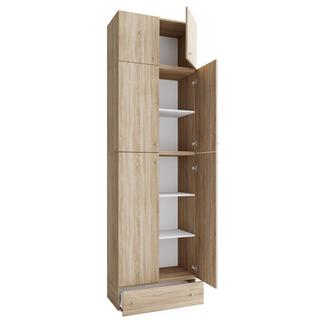 VCM XXL Armoire à chaussures en bois Armoire à chaussures Armoire d'entrée Lona 5f A Tiroir  