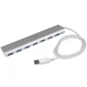 StarTech.com 7 Port kompakter USB 3.0 Hub mit eingebautem Kabel - 5Gbps