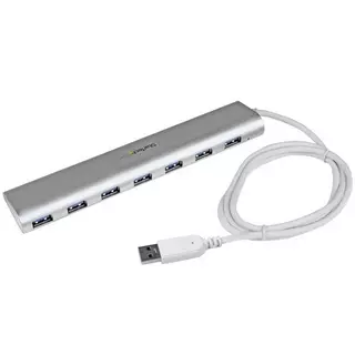 STARTECH.COM  StarTech.com 7 Port kompakter USB 3.0 Hub mit eingebautem Kabel - 5Gbps 
