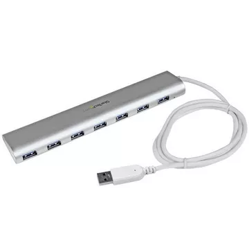 StarTech.com 7 Port kompakter USB 3.0 Hub mit eingebautem Kabel - 5Gbps