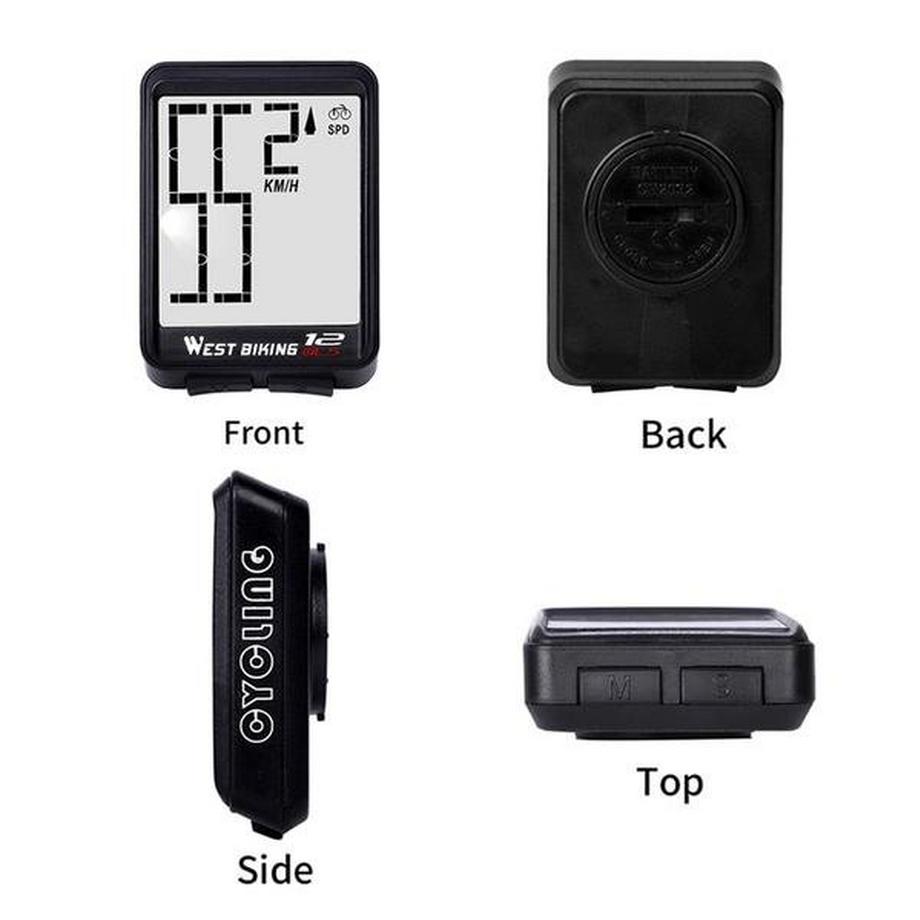 eStore  Ordinateur de vélo avec affichage clair - Noir 