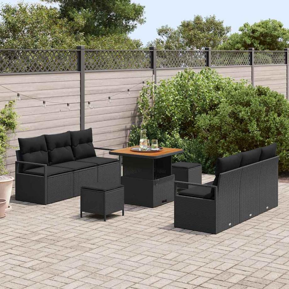 VidaXL Ensemble de canapés d'extérieur poly rattan  