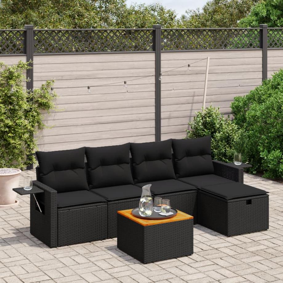 VidaXL set divano da giardino Polirattan  