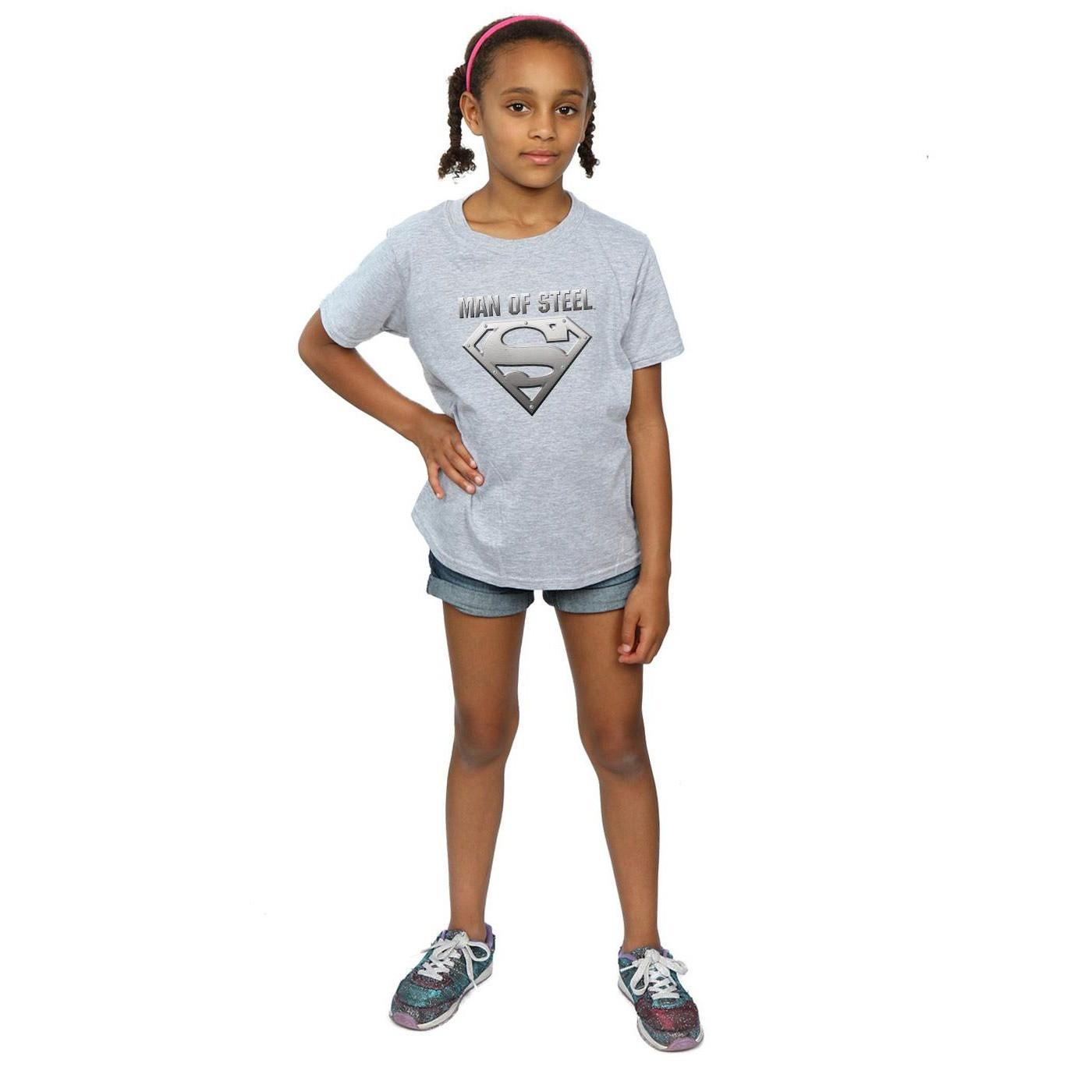 DC COMICS  Superman Man Of Steel Shield TShirt 