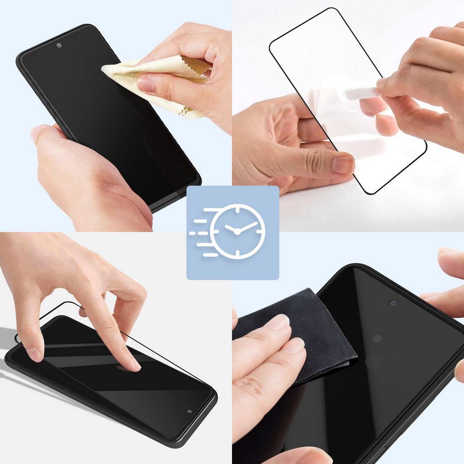 Avizar  Verre Trempé Galaxy S24 Full Glue Noir 