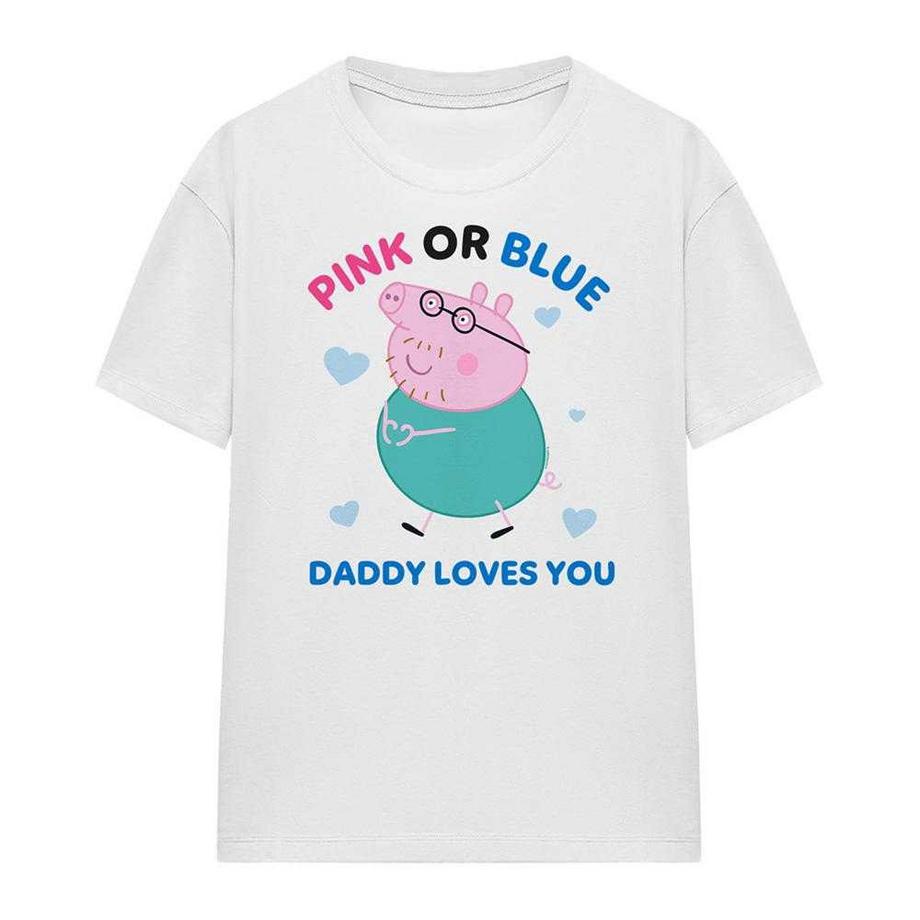 T-ShirtPink Or Blue Daddy Pig Loves You
