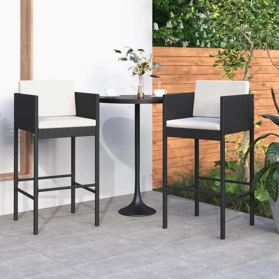 VidaXL Tabouret de bar rotin synthétique  