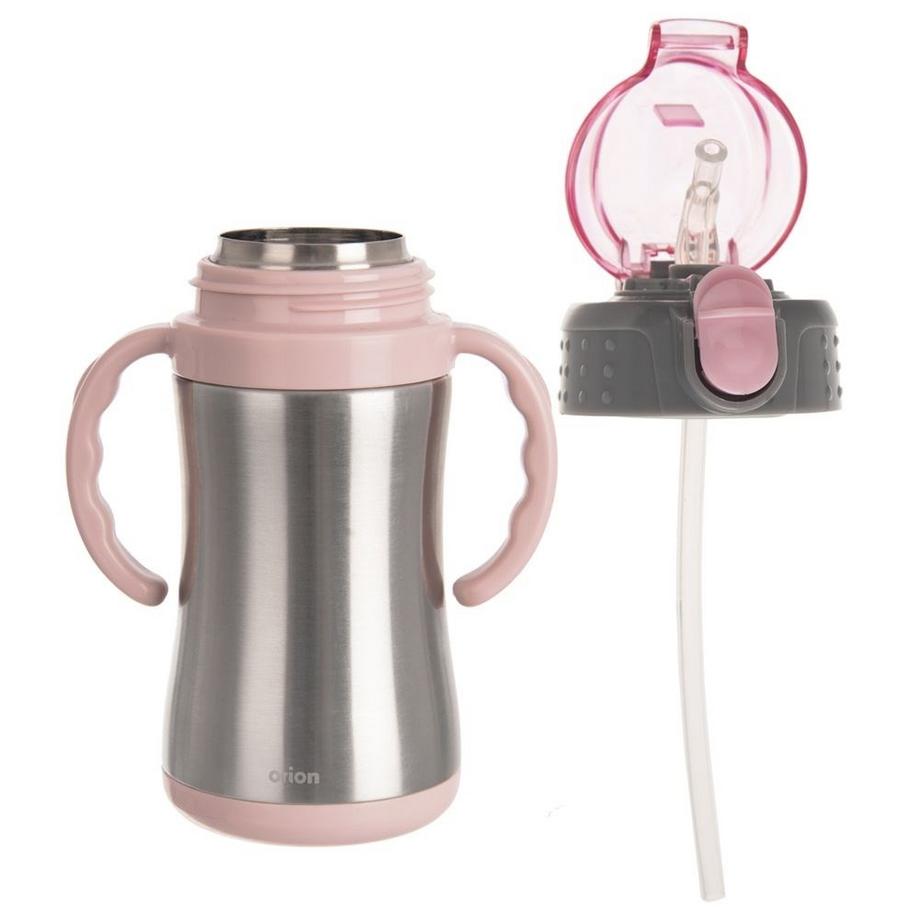 Orion  Tasse thermos avec poignée et bec verseur en acier inoxydable 