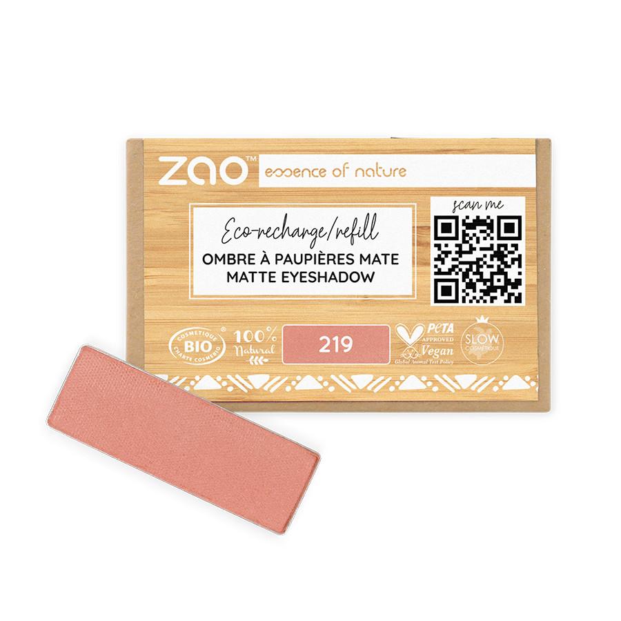 ZAO MAKEUP  Recharge Ombre à paupières rectangle Mate - Certifiée bio et vegan 