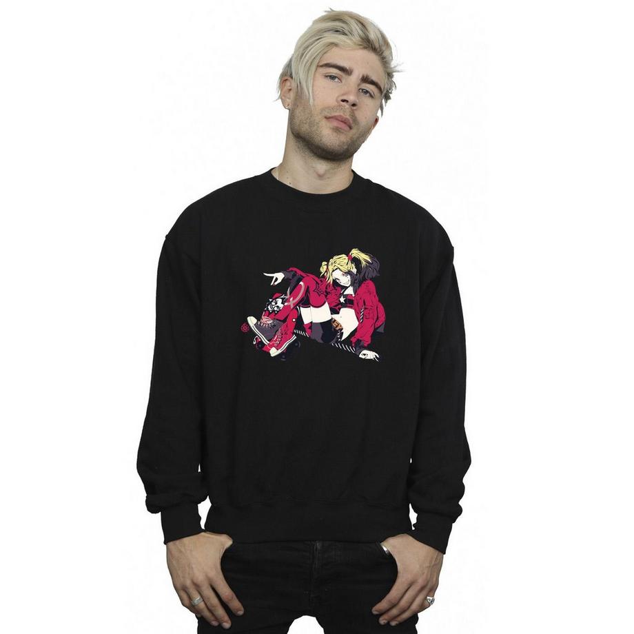 DC COMICS Felpa Girocollo Stampa Grafica  