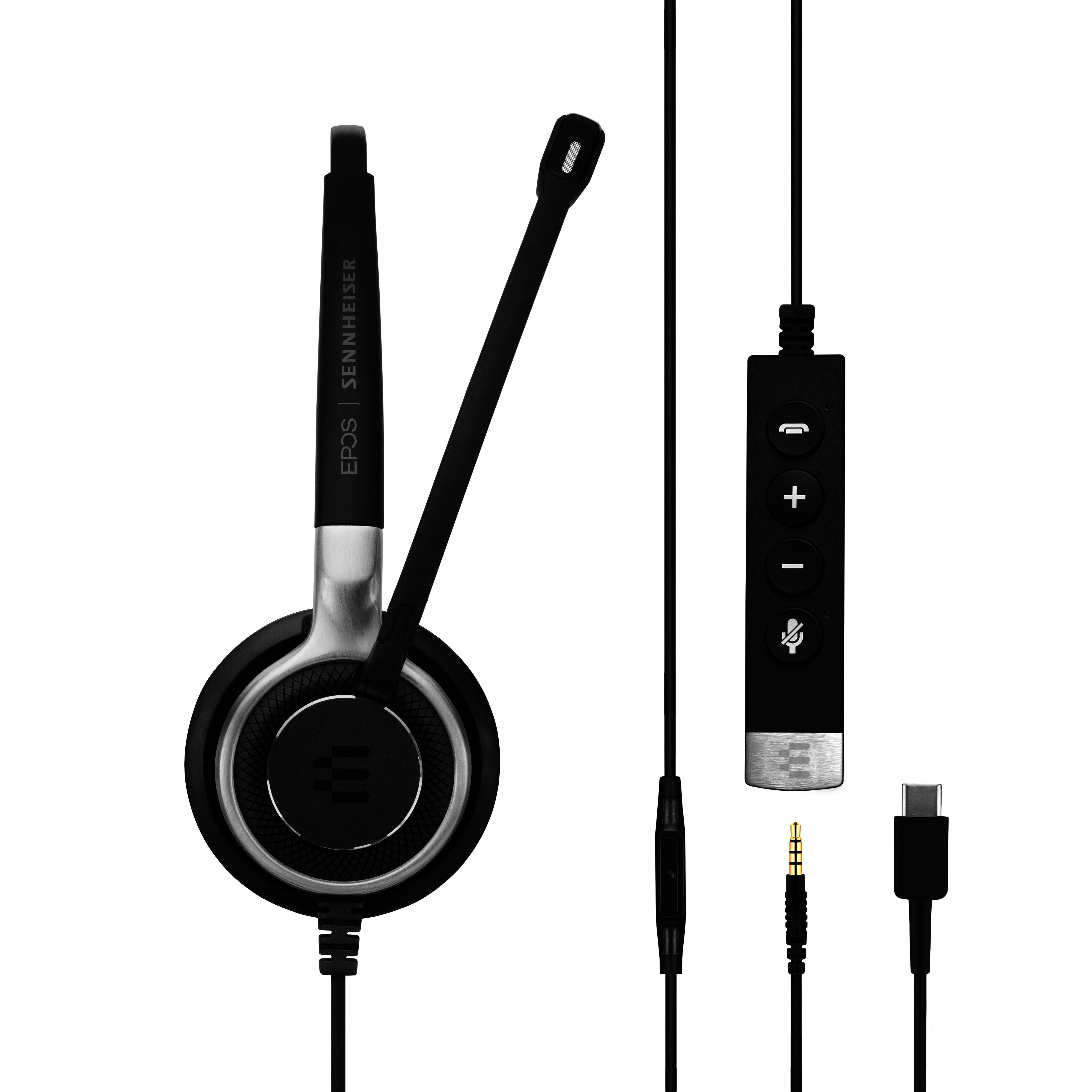 EPOS  EPOS | SENNHEISER IMPACT SC 635 USB-C Auricolare Cablato A Padiglione Musica e Chiamate USB tipo-C Nero, Argento 