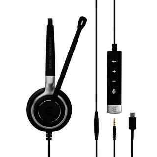 EPOS  EPOS | SENNHEISER IMPACT SC 635 USB-C Auricolare Cablato A Padiglione Musica e Chiamate USB tipo-C Nero, Argento 