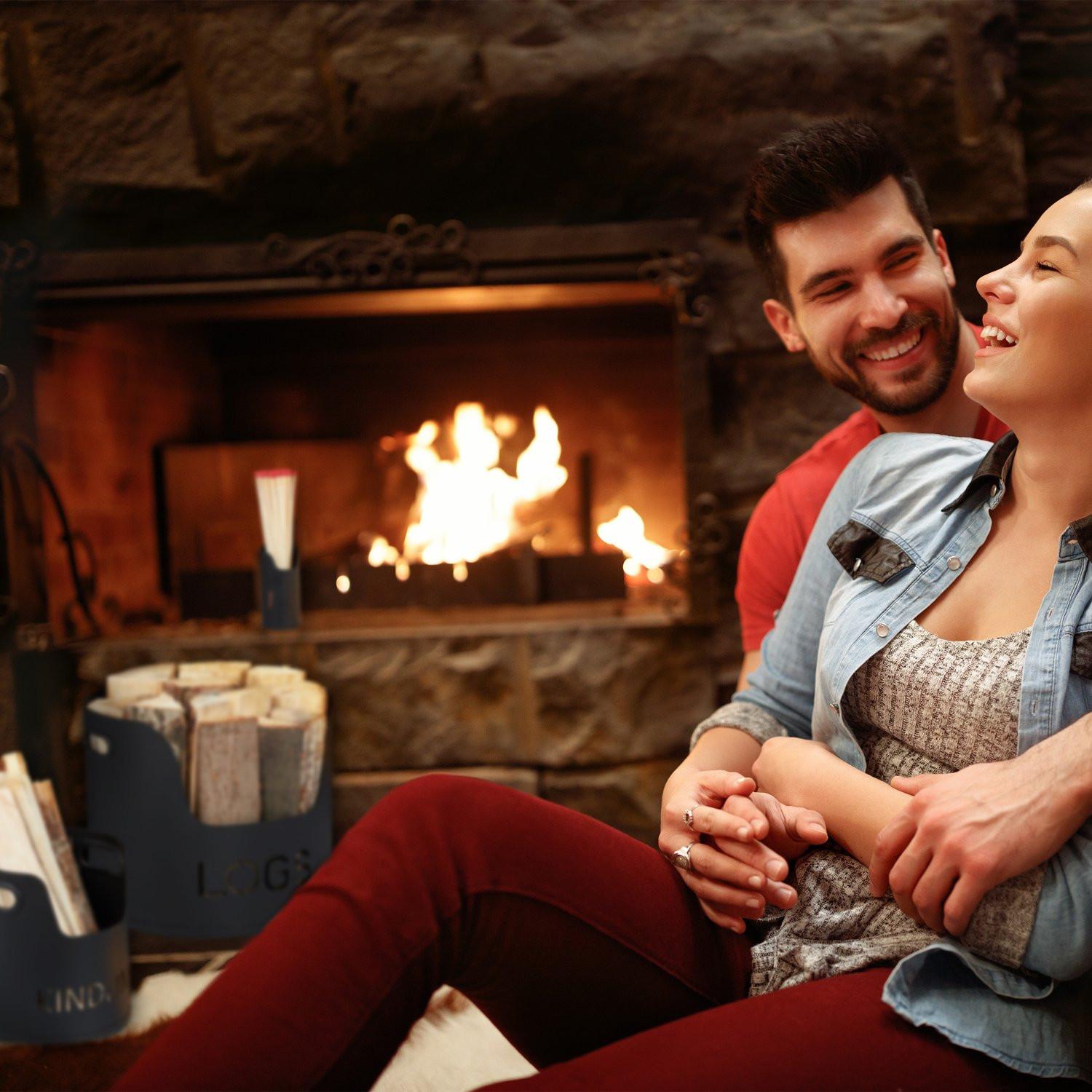 B2X Set da 3 pezzi per la conservazione della legna da ardere in ambienti interni  