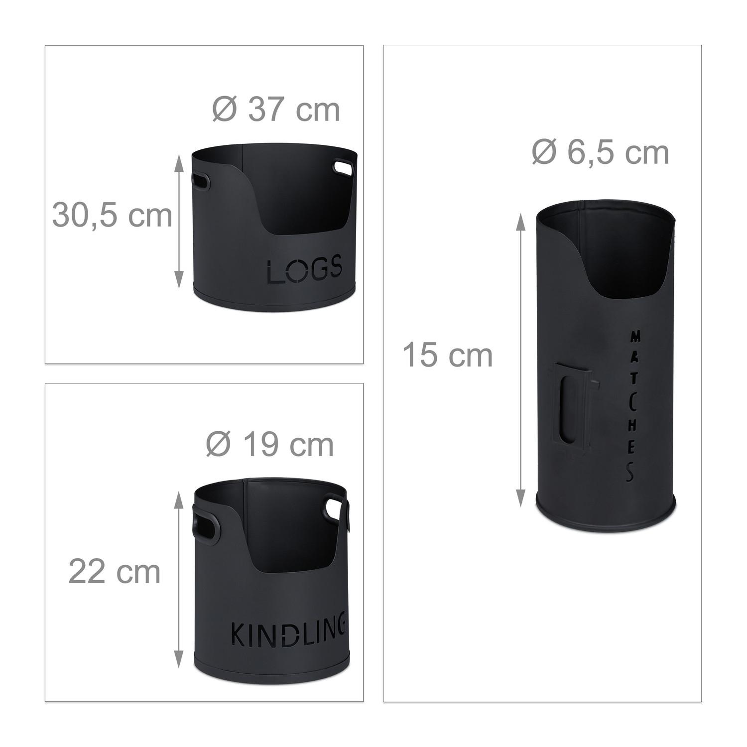 B2X Set da 3 pezzi per la conservazione della legna da ardere in ambienti interni  
