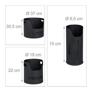 B2X Set da 3 pezzi per la conservazione della legna da ardere in ambienti interni  