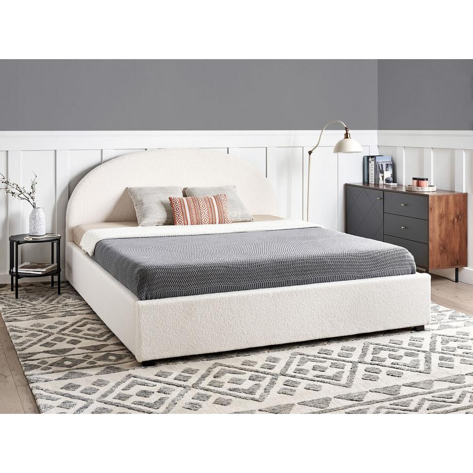 Beliani Letto contenitore en Bouclé  VAUCLUSE  