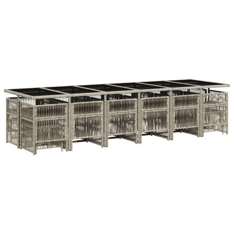 VidaXL set da pranzo da giardino Polirattan  