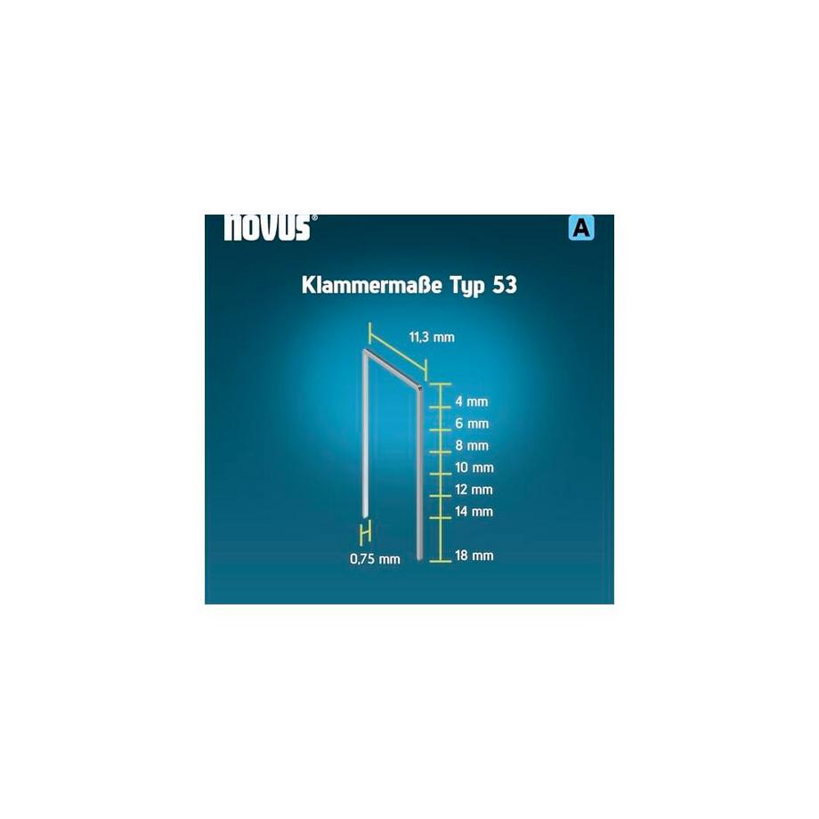 Novus Feindrahtklammern 1800 Stk. Kartonverpackung  