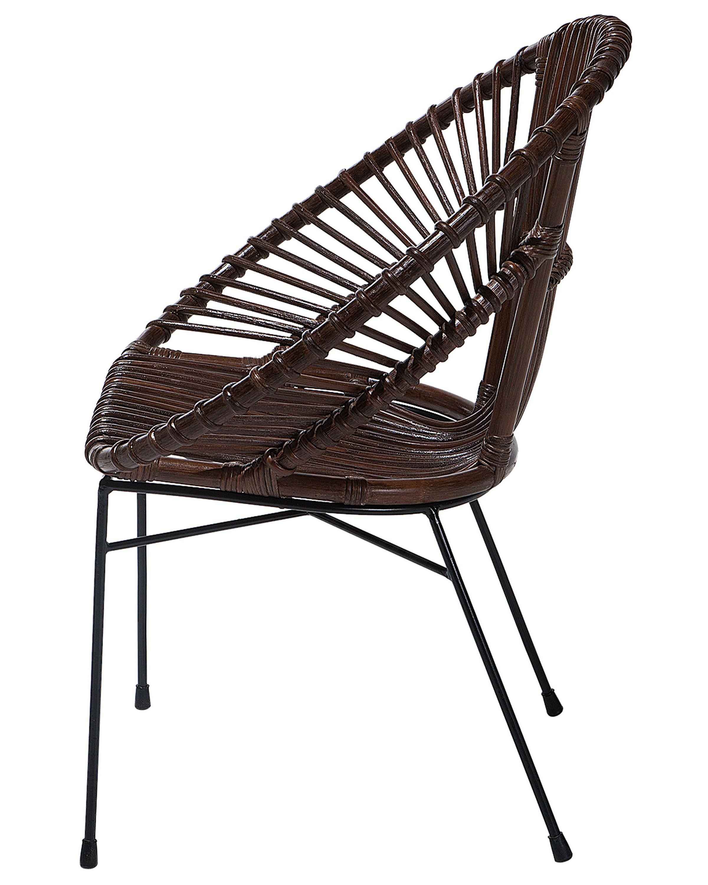 Beliani Esszimmerstuhl aus Rattan Boho SARITA  