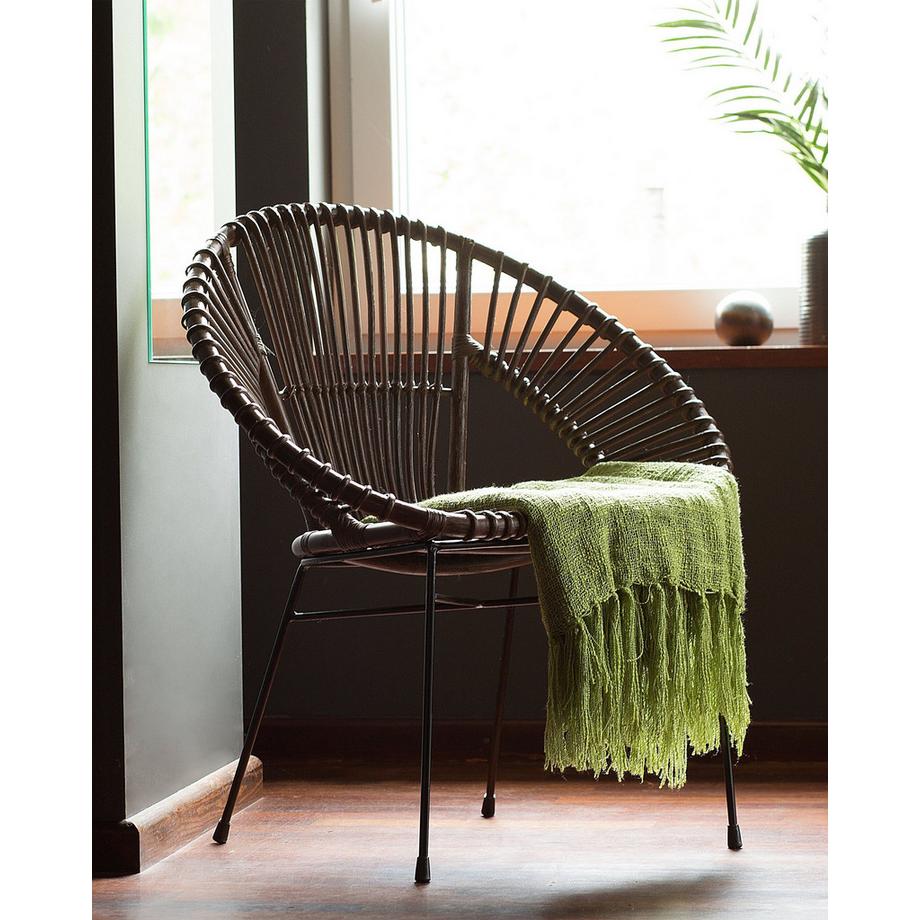 Beliani Esszimmerstuhl aus Rattan Boho SARITA  