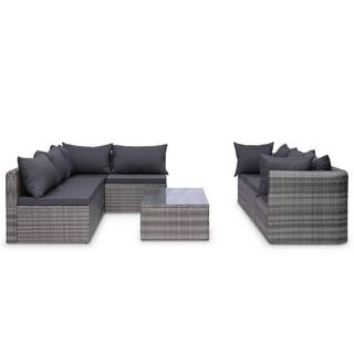 VidaXL Garten-sofagarnitur poly-rattan  