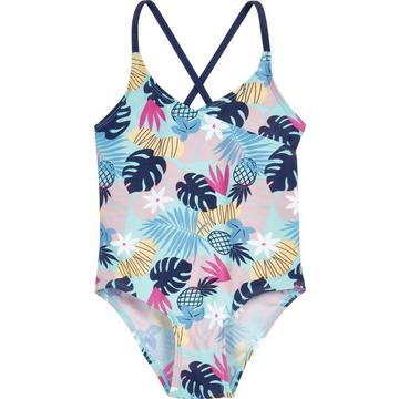 Einteiliger Badeanzug mit UV-Schutz für Mädchen  Flowers