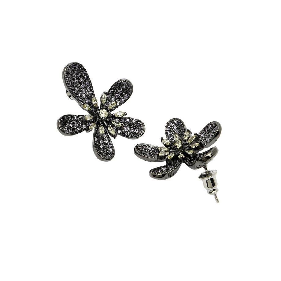 AVANT-GARDE PARIS  Collection Diva Studs floraux en zirconia 