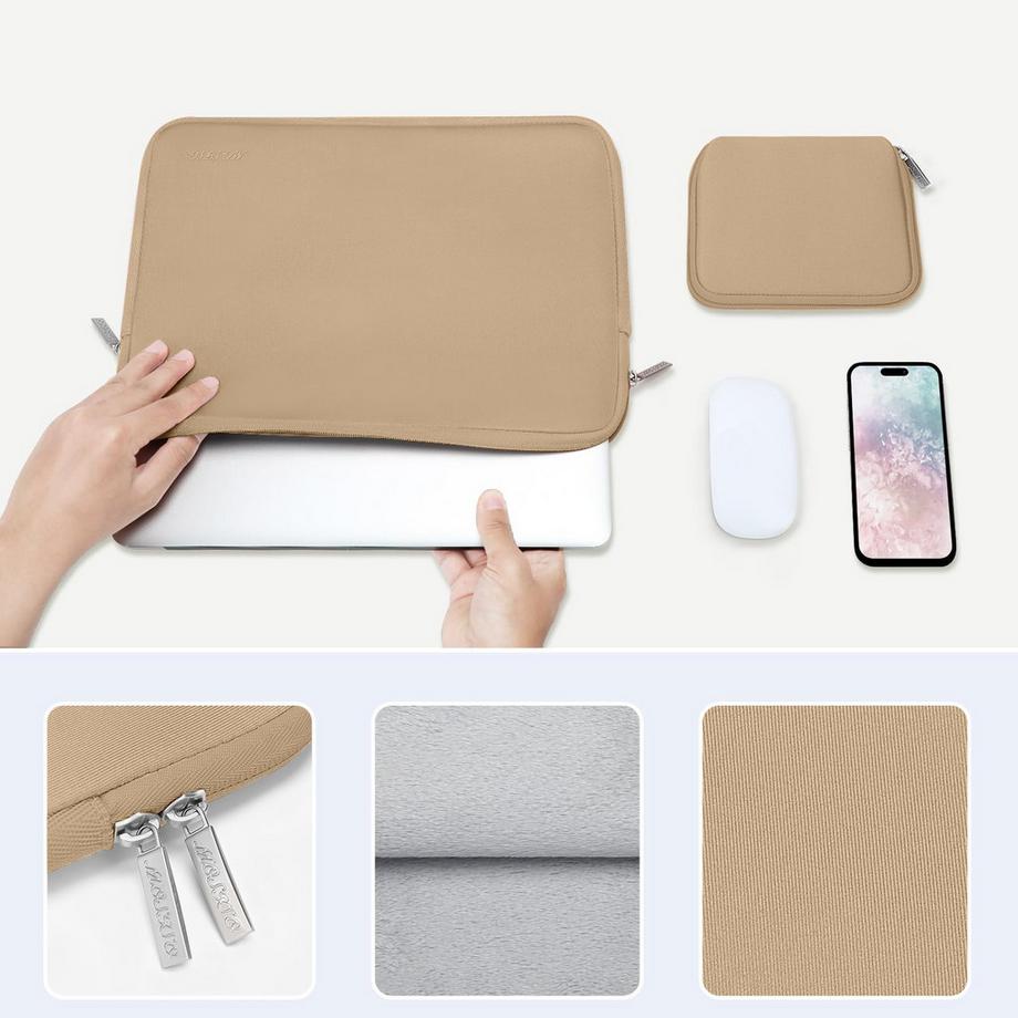 Only-bags.store Custodia in neoprene per laptop con piccolo astuccio  