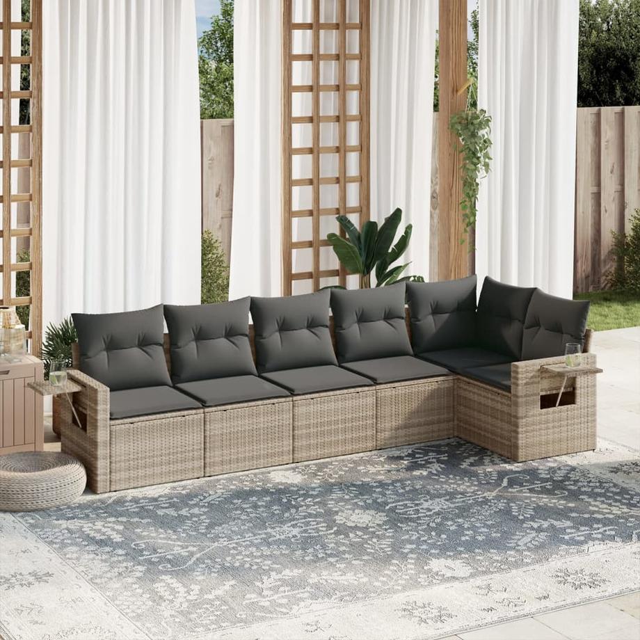 VidaXL set divano da giardino Polirattan  