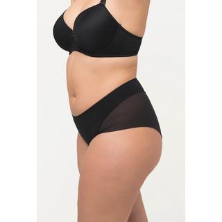 Ulla Popken  Culotte maxi aspect string à empiècements en mesh sur le côté 