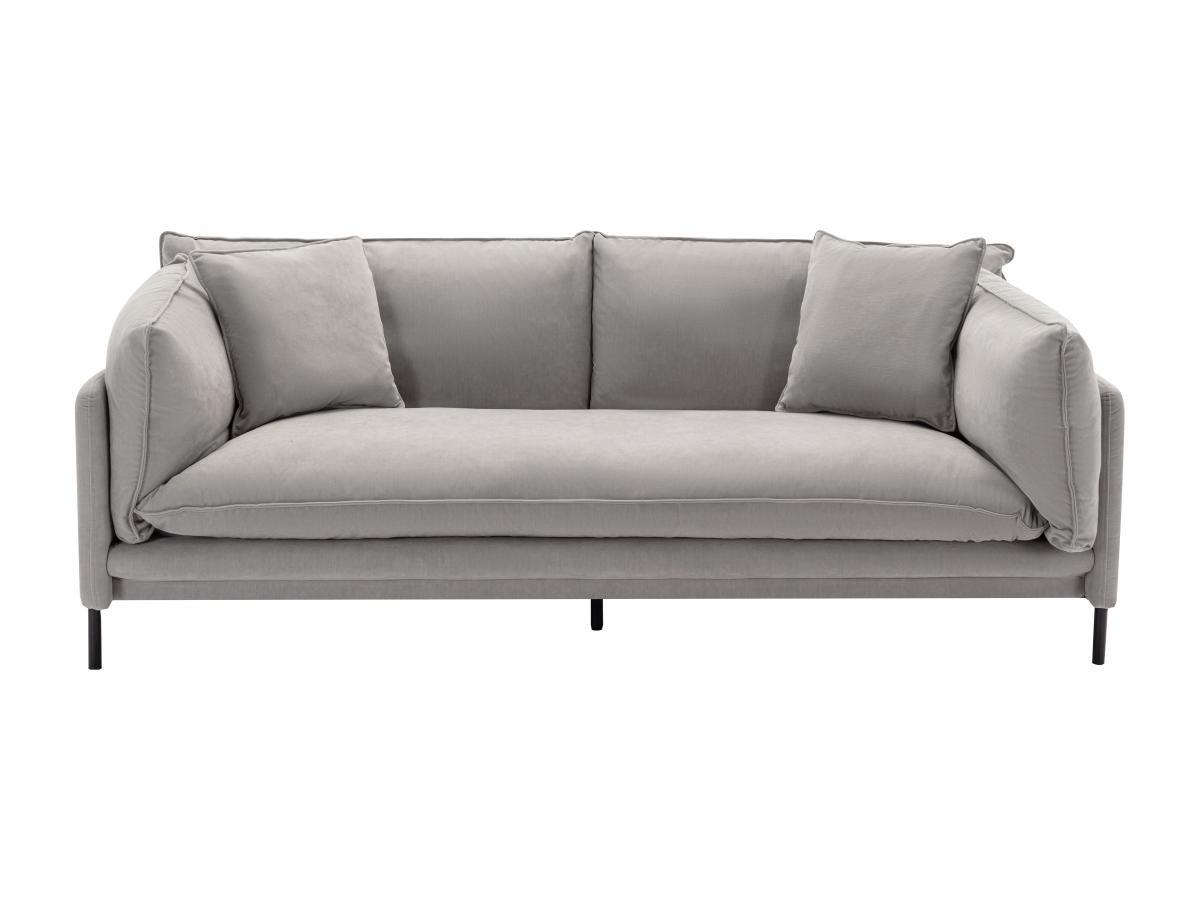 Vente-unique Sofa 3-Sitzer - Stoff - Grau - CORFINO  