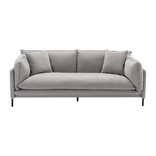 Vente-unique Sofa 3-Sitzer - Stoff - Grau - CORFINO  