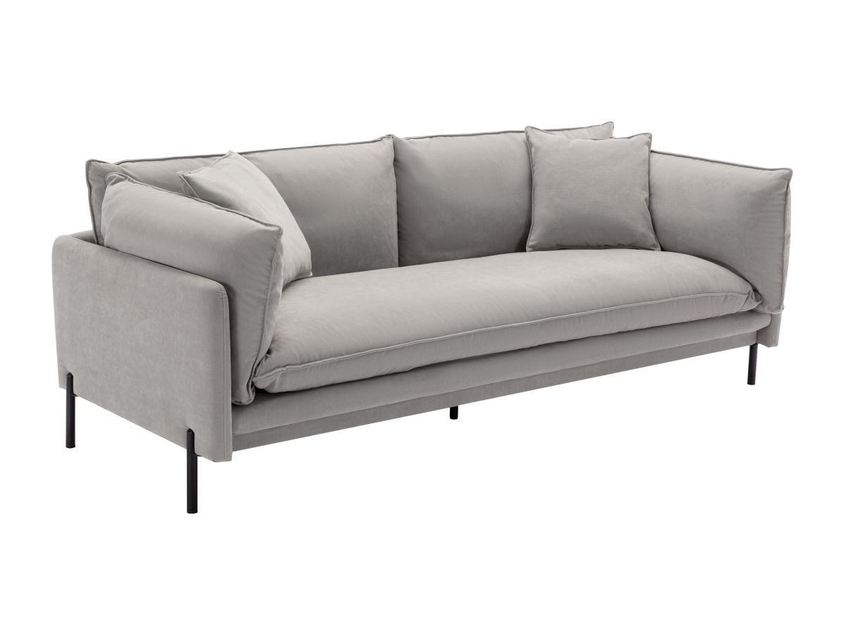 Vente-unique Sofa 3-Sitzer - Stoff - Grau - CORFINO  