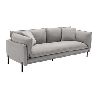 Vente-unique Sofa 3-Sitzer - Stoff - Grau - CORFINO  