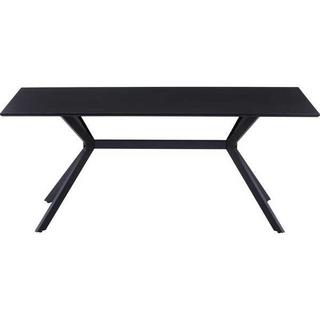 mutoni Table à manger cadre en X gris foncé-noir 180x90  