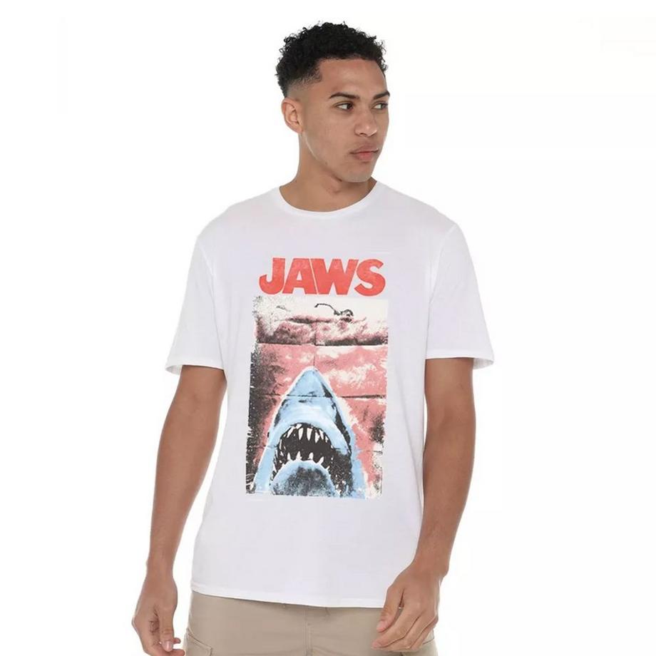 Jaws T-Shirt Stampa Squalo Punk  