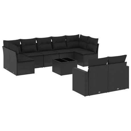 VidaXL set divano da giardino Polirattan  