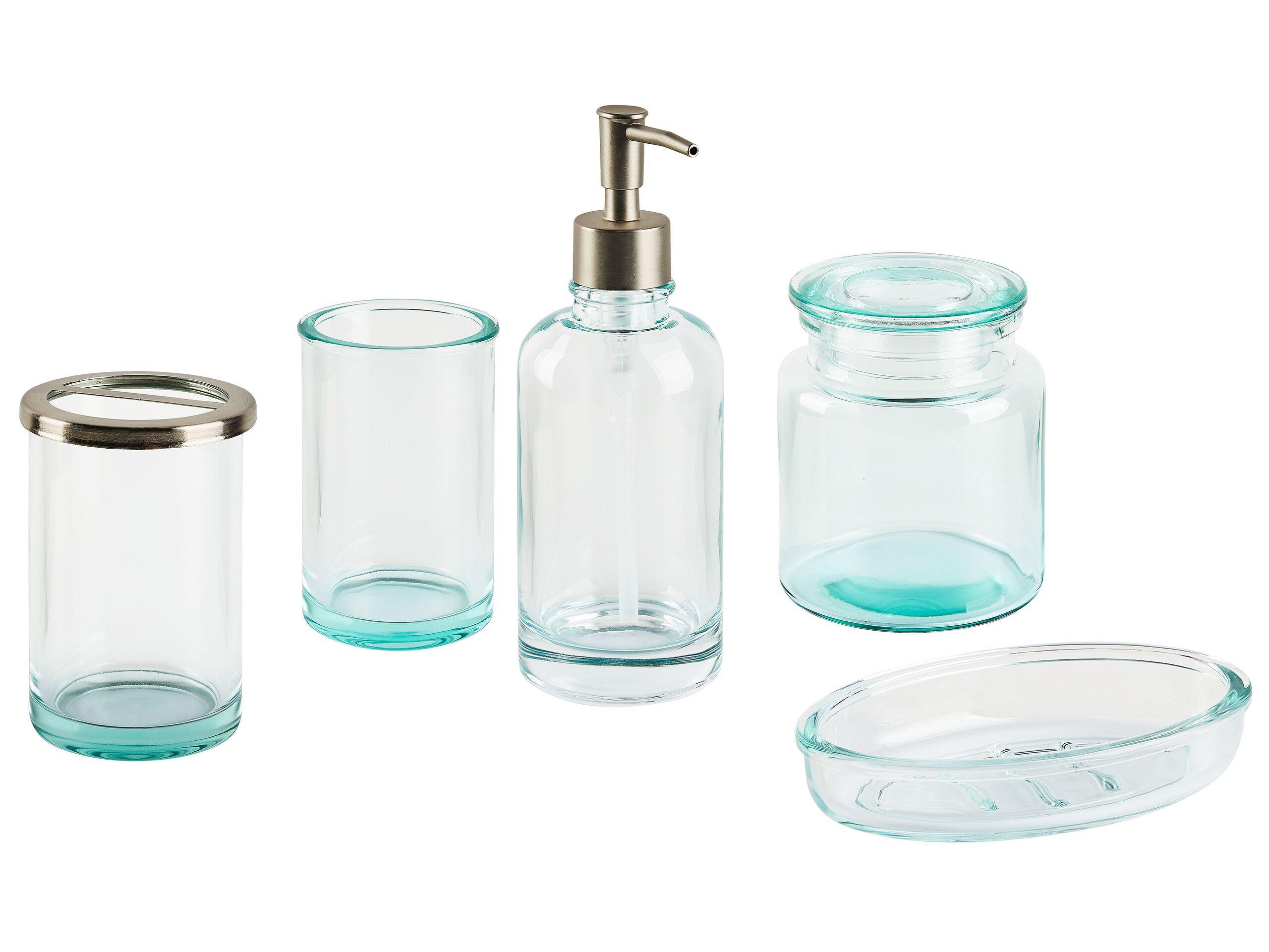 Beliani Set de 5 accessoires de salle de bain en Verre Moderne AMARGA  