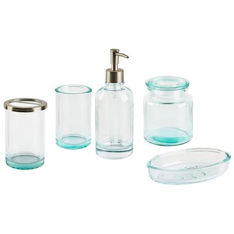 Beliani Set de 5 accessoires de salle de bain en Verre Moderne AMARGA  