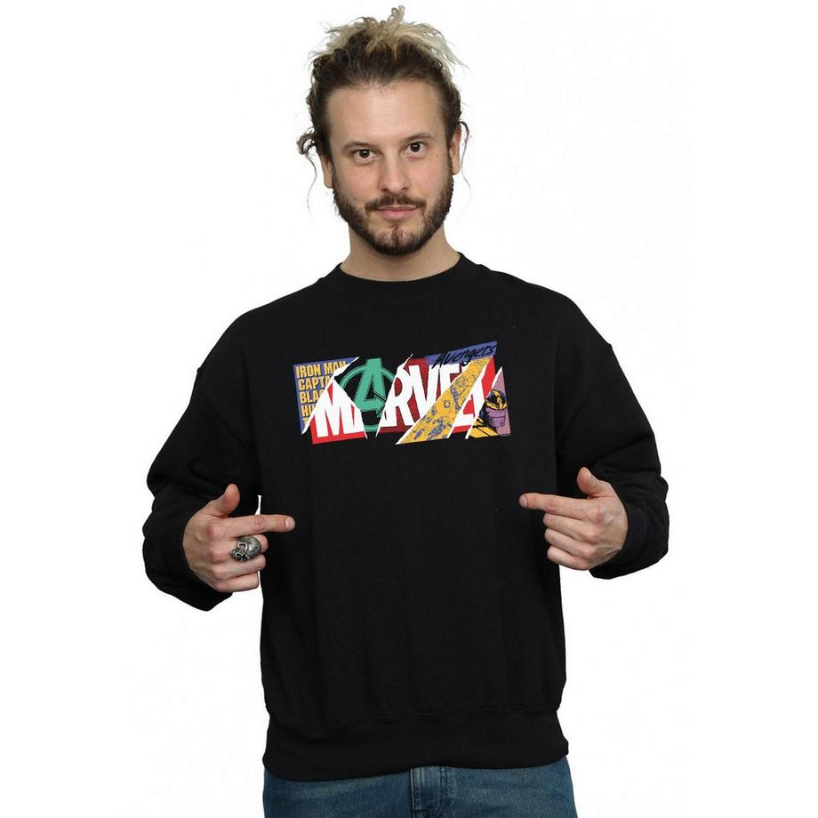 MARVEL Logo Felpa Girocollo  