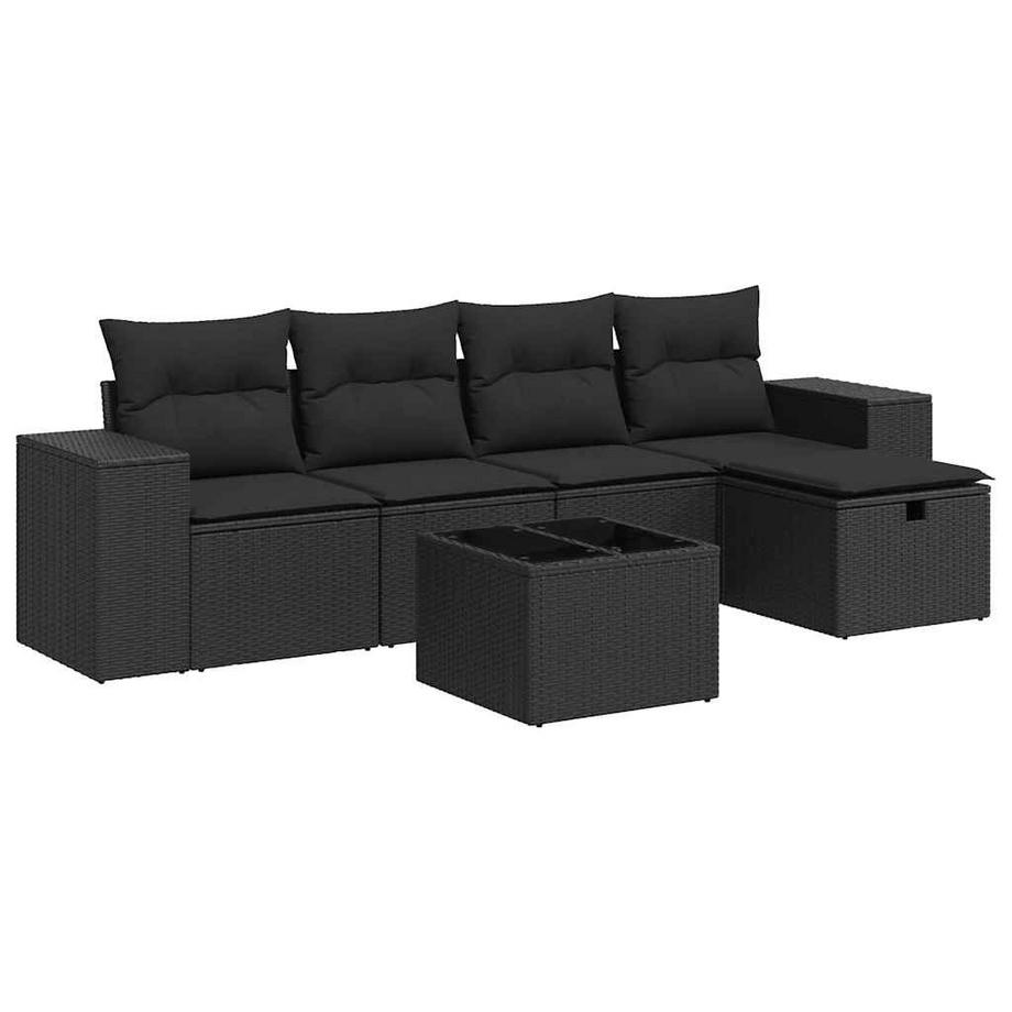 set di divani da giardino Polirattan