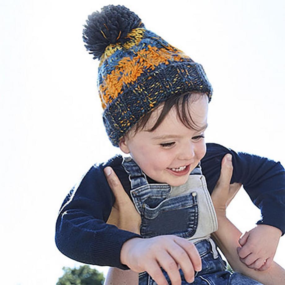 Beechfield Corkscrew Berretto in maglia con pompon  