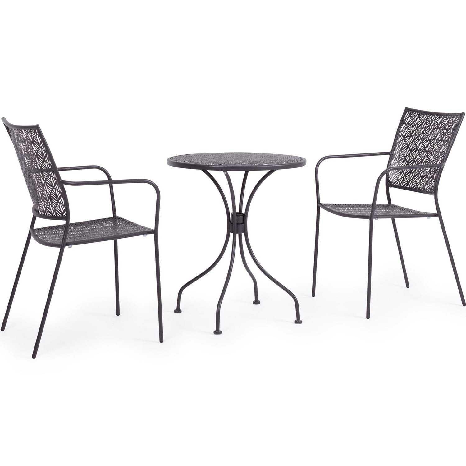 mutoni Table de jardin Lizette anthracite ronde années 60  