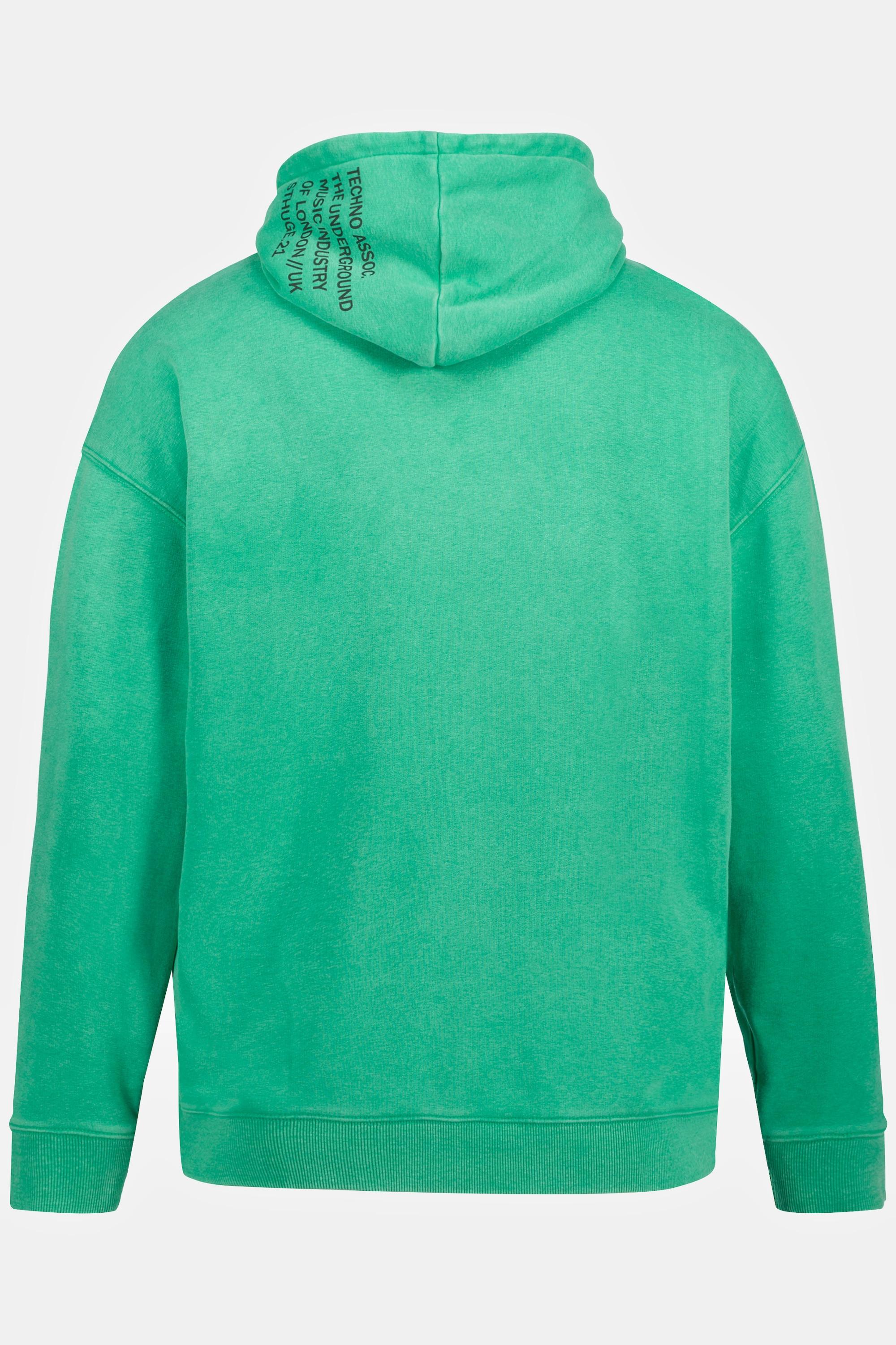 Sthuge Sweat-shirt à capuche Oversized Acid Washed Imprimé  