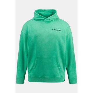 Sthuge Sweat-shirt à capuche Oversized Acid Washed Imprimé  