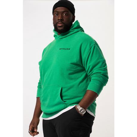 Sthuge Sweat-shirt à capuche Oversized Acid Washed Imprimé  