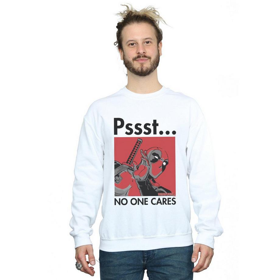 MARVEL No One Cares Felpa Stampata  