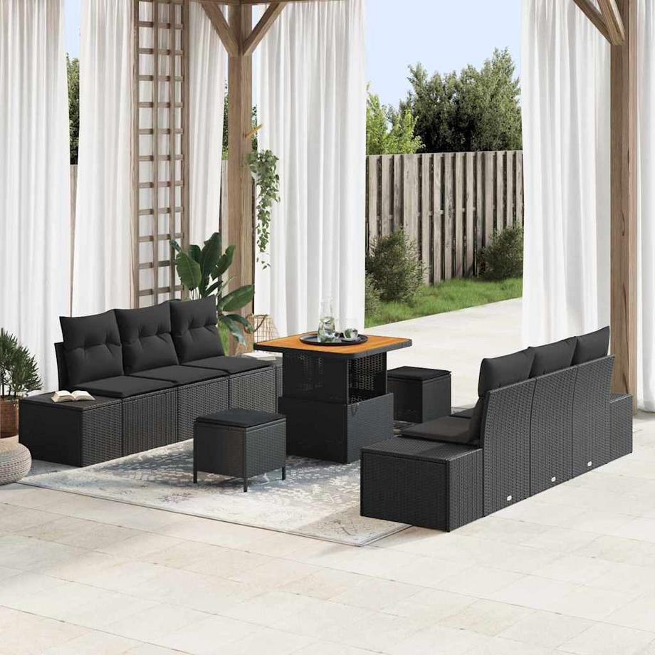 VidaXL Ensemble de canapé de jardin poly rattan  
