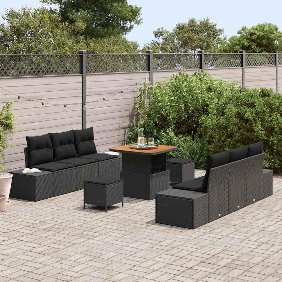 VidaXL Ensemble de canapé de jardin poly rattan  